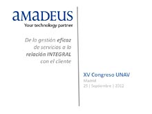 XV Congreso UNAV - 35 ANIVERSARIO - AMADEUS